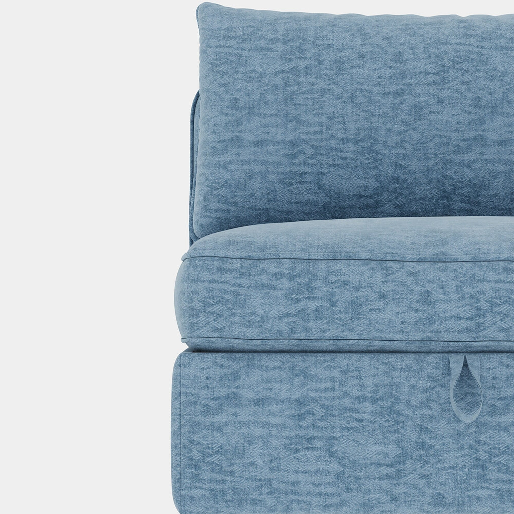 Causeuse en chenille de style milieu de siècle avec rangement dissimulé et capacité de 250 lb