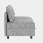 Causeuse en chenille de style milieu de siècle avec rangement dissimulé et capacité de 250 lb