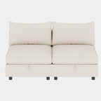 Causeuse en chenille de style milieu de siècle avec rangement dissimulé et capacité de 250 lb