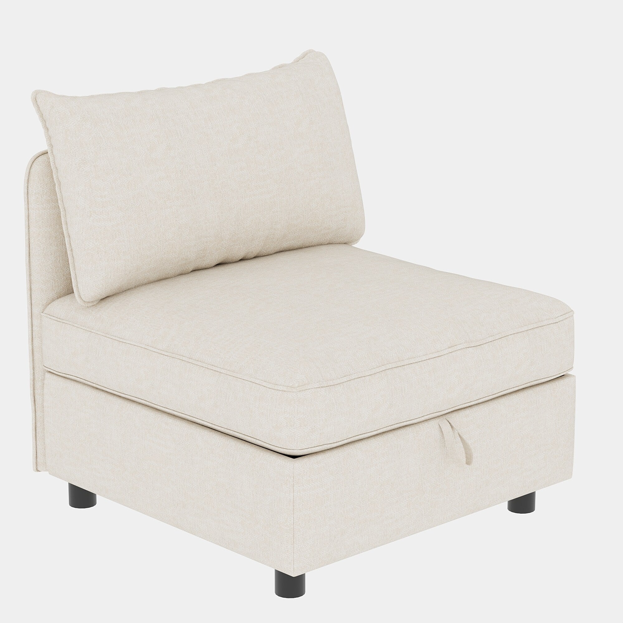 Causeuse en chenille de style milieu de siècle avec rangement dissimulé et capacité de 250 lb