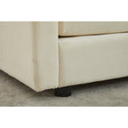 Canapé modulaire sectionnel en chenille de 68 po avec design en L, pouf amovible et configuration 2 places