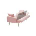 Canapé-lit rose de 175 cm avec canapé Teddy réglable pour petits espaces, salon et chambre