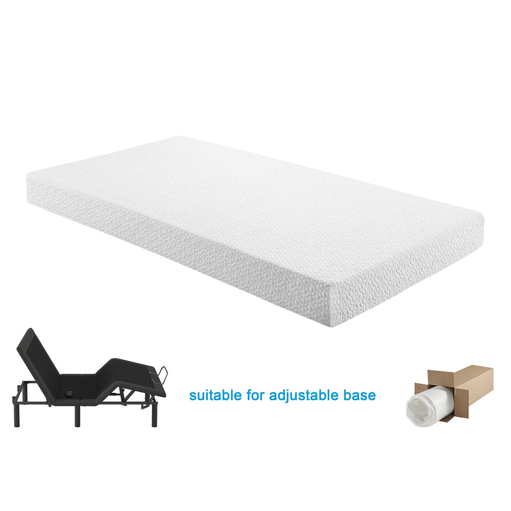 6 matelas fermes en mousse à mémoire de forme infusés de gel dans une boîte