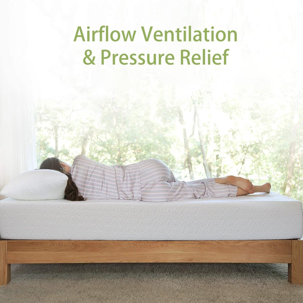 Matelas en mousse à mémoire de forme moyenne de 6 po pour matelas simple ou double