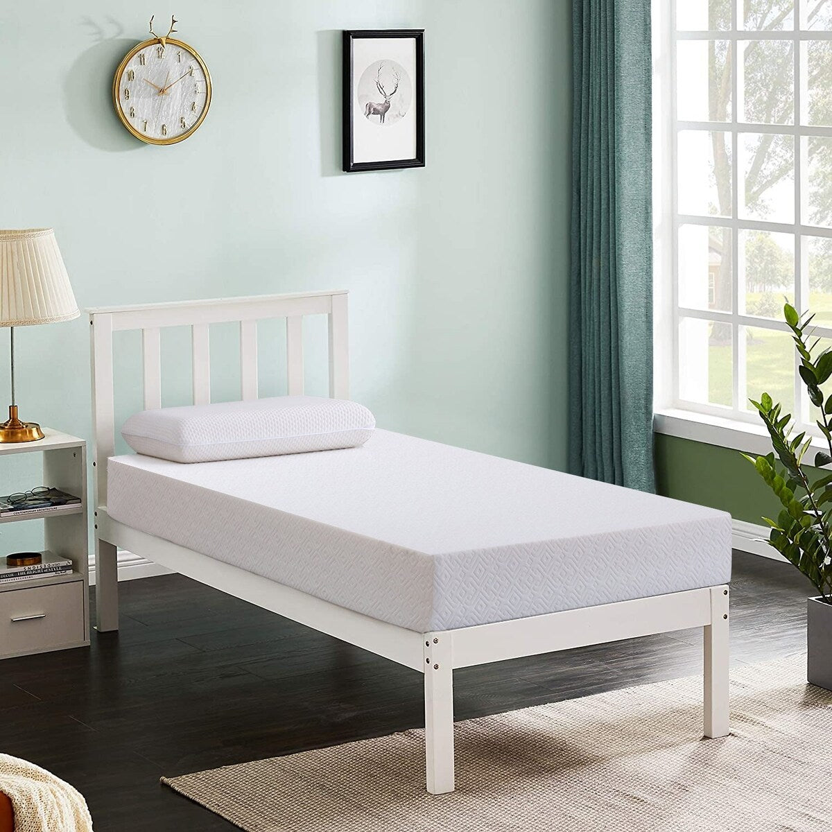 Matelas en mousse à mémoire de forme moyenne de 6 po pour matelas simple ou double
