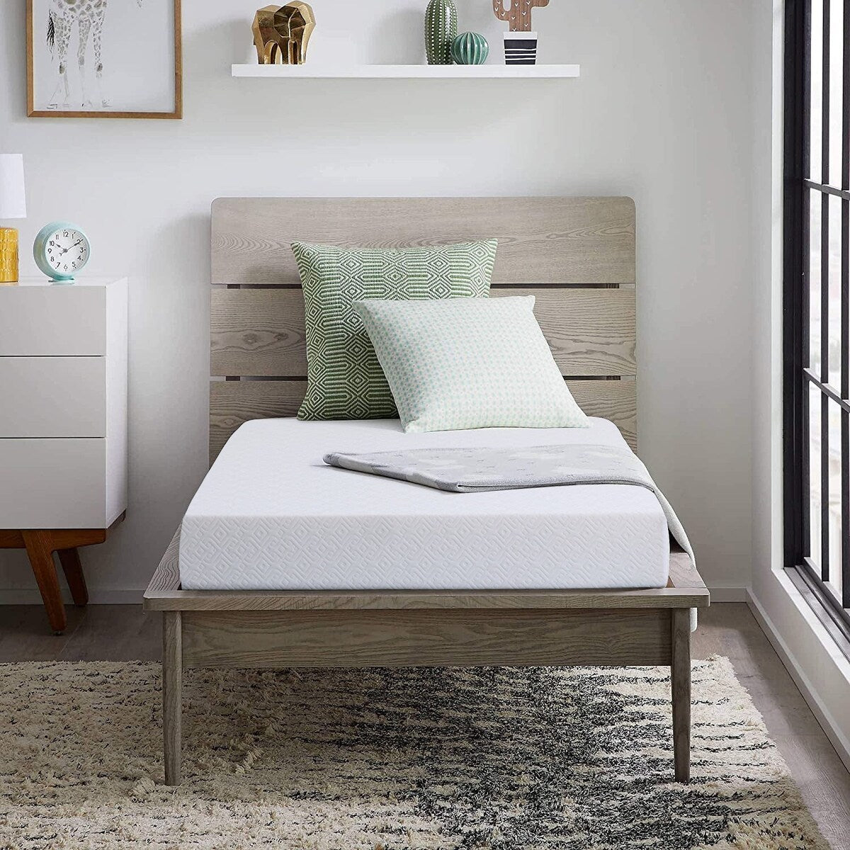 Matelas en mousse à mémoire de forme moyenne de 6 po pour matelas simple ou double