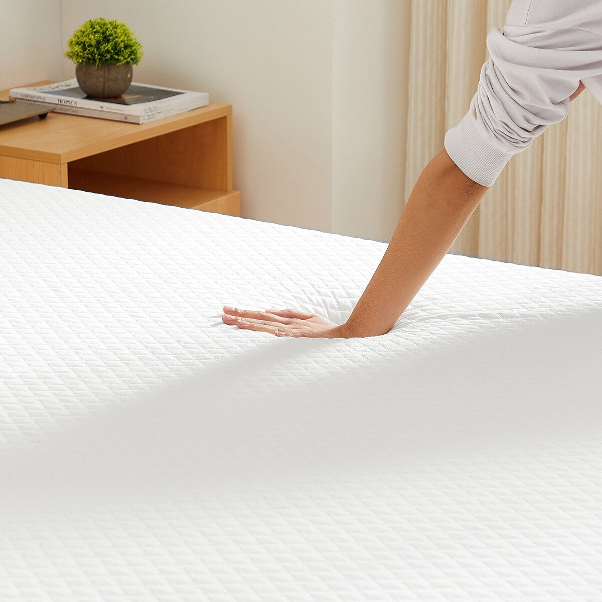 Matelas en mousse à mémoire de forme moyenne de 6 po pour matelas simple ou double