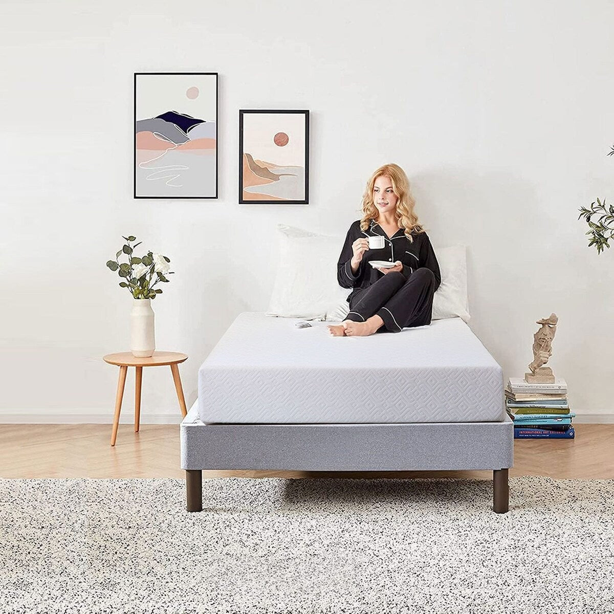 Matelas en mousse à mémoire de forme moyenne de 6 po pour matelas simple ou double