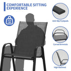 Ensemble de salle à manger de patio 7/11 pièces avec table à manger rectangulaire extensible en aluminium et 6/10 chaises en textilène