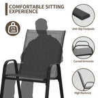 Ensemble de salle à manger de patio 7/11 pièces avec table à manger rectangulaire extensible en aluminium et 6/10 chaises en textilène