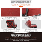 Ensemble de salle à manger d'extérieur 7/9 pièces, 6/8 chaises à ressort avec coussin, 1 rectangulaire