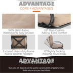 Ensemble de salle à manger d'extérieur 7/9 pièces, 6/8 chaises à ressort avec coussin, 1 rectangulaire