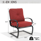 Ensemble de salle à manger d'extérieur 7/9 pièces, 6/8 chaises à ressort avec coussin, 1 rectangulaire