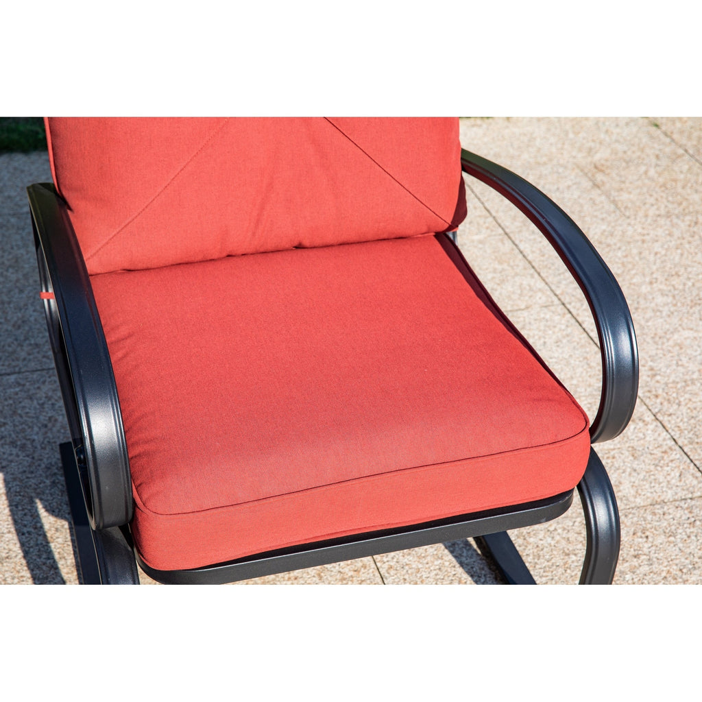 Ensemble de salle à manger d'extérieur 7/9 pièces, 6/8 chaises à ressort avec coussin, 1 rectangulaire