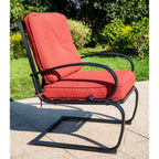 Ensemble de salle à manger d'extérieur 7/9 pièces, 6/8 chaises à ressort avec coussin, 1 rectangulaire