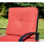 Ensemble de salle à manger d'extérieur 7/9 pièces, 6/8 chaises à ressort avec coussin, 1 rectangulaire