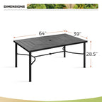 Ensemble de salle à manger d'extérieur 7/9 pièces, 6/8 chaises à ressort avec coussin, 1 rectangulaire