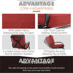 Ensemble de salle à manger d'extérieur 7/9 pièces, 6/8 chaises à ressort avec coussin, 1 rectangulaire