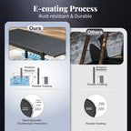 Ensemble de salle à manger de patio 7/9, table à manger d'extérieur rectangulaire extensible avec chaises en rotin