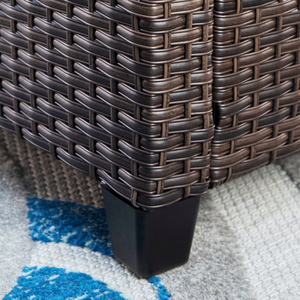 Ensemble de salon de jardin 5/9 places en rotin et osier, canapé sectionnel à assise profonde, grand canapé de conversation