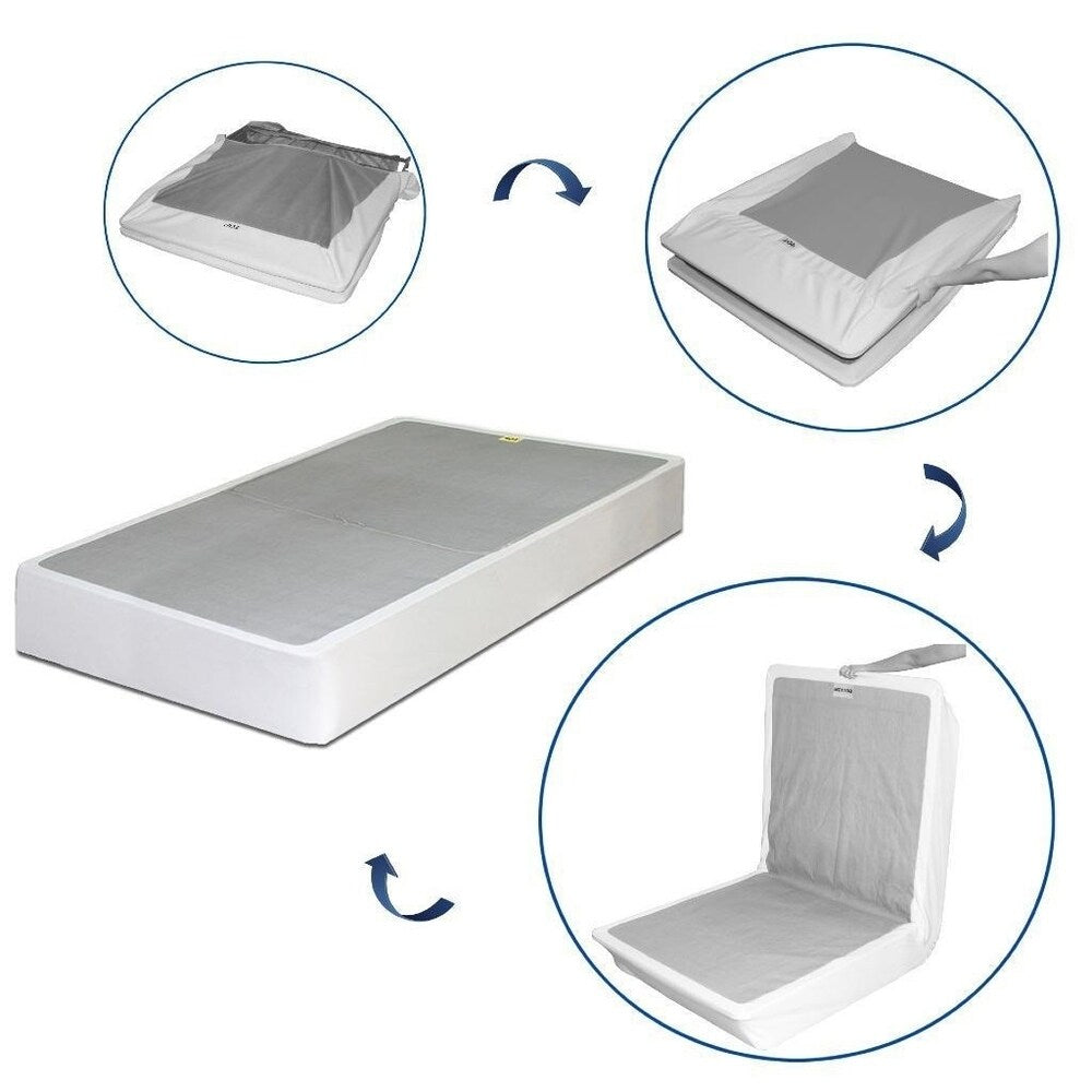 Matelas en mousse à mémoire de forme avec gel de 7 pouces, sommier et pieds, Crown Comfort