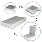 Matelas en mousse à mémoire de forme avec gel de 7 pouces, sommier et pieds, Crown Comfort