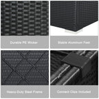 Ensemble de meubles de patio 7 pièces avec table basse