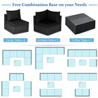 Ensemble de meubles de patio 7 pièces avec table basse