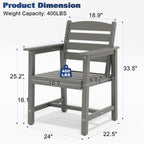 Ensemble de table à manger d'extérieur 7 pièces en PEHD