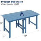 Ensemble de table à manger d'extérieur 7 pièces en PEHD