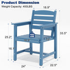 Ensemble de table à manger d'extérieur 7 pièces en PEHD
