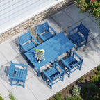 Ensemble de table à manger d'extérieur 7 pièces en PEHD