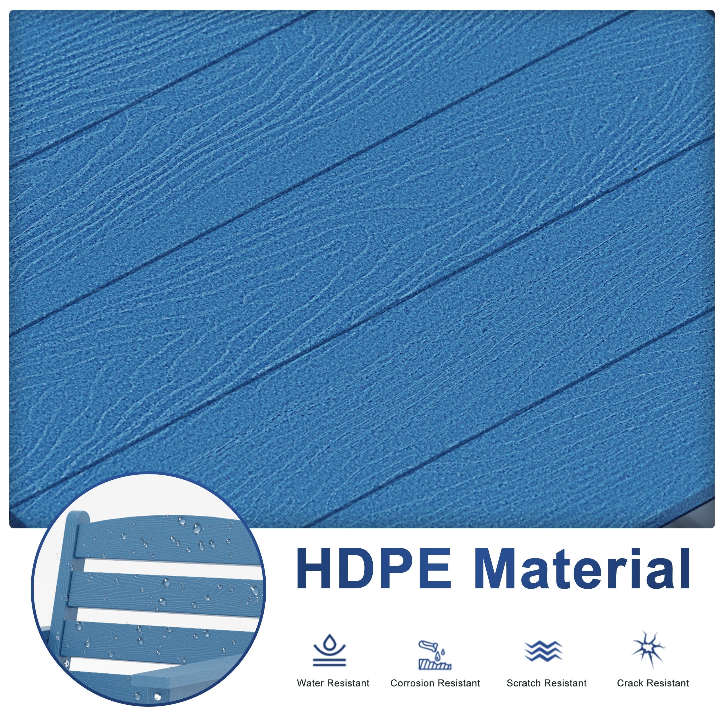 Ensemble de table à manger d'extérieur 7 pièces en PEHD