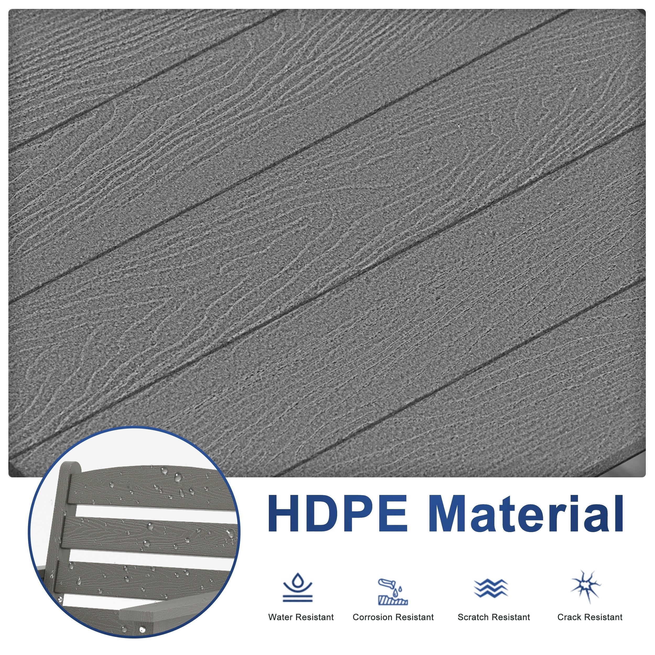 Ensemble de table à manger d'extérieur 7 pièces en PEHD