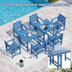 Ensemble de table à manger d'extérieur 7 pièces en PEHD