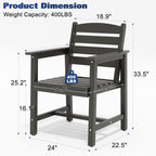 Ensemble de table à manger d'extérieur 7 pièces en PEHD
