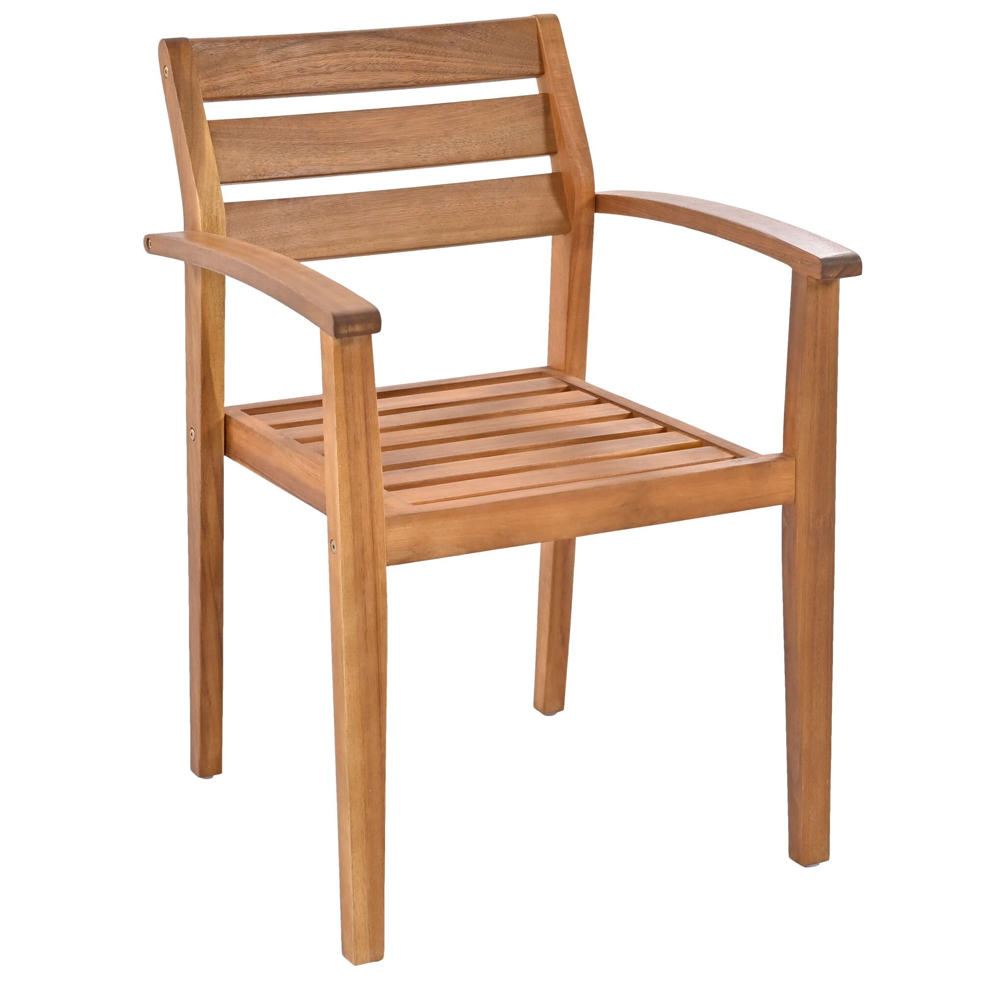 Ensemble de salle à manger d'extérieur en bois d'acacia 7 pièces avec coussins et banc amovibles