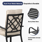 Ensemble de salle à manger d'extérieur 7 pièces, 6 chaises empilables et 1 table rectangulaire à lattes avec trou pour parasol de 1,57