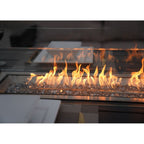 Ensemble de canapé d'extérieur 7 pièces avec table en aluminium et foyer