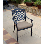 Ensemble de salle à manger de patio 7 pièces, table à manger ronde de 53 pouces