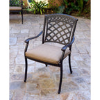 Ensemble de salle à manger de patio 7 pièces, table à manger ronde de 60 pouces