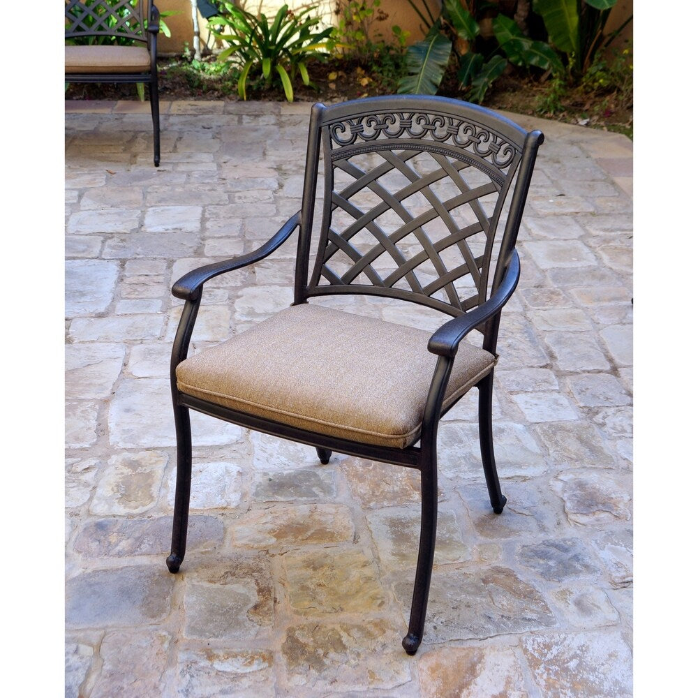 Ensemble de salle à manger de patio 7 pièces, table à manger ronde de 60 pouces