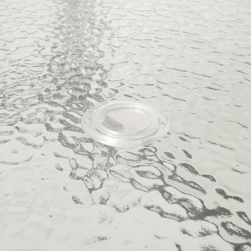 Ensemble de salle à manger de patio 7 pièces avec table en verre et 6 chaises