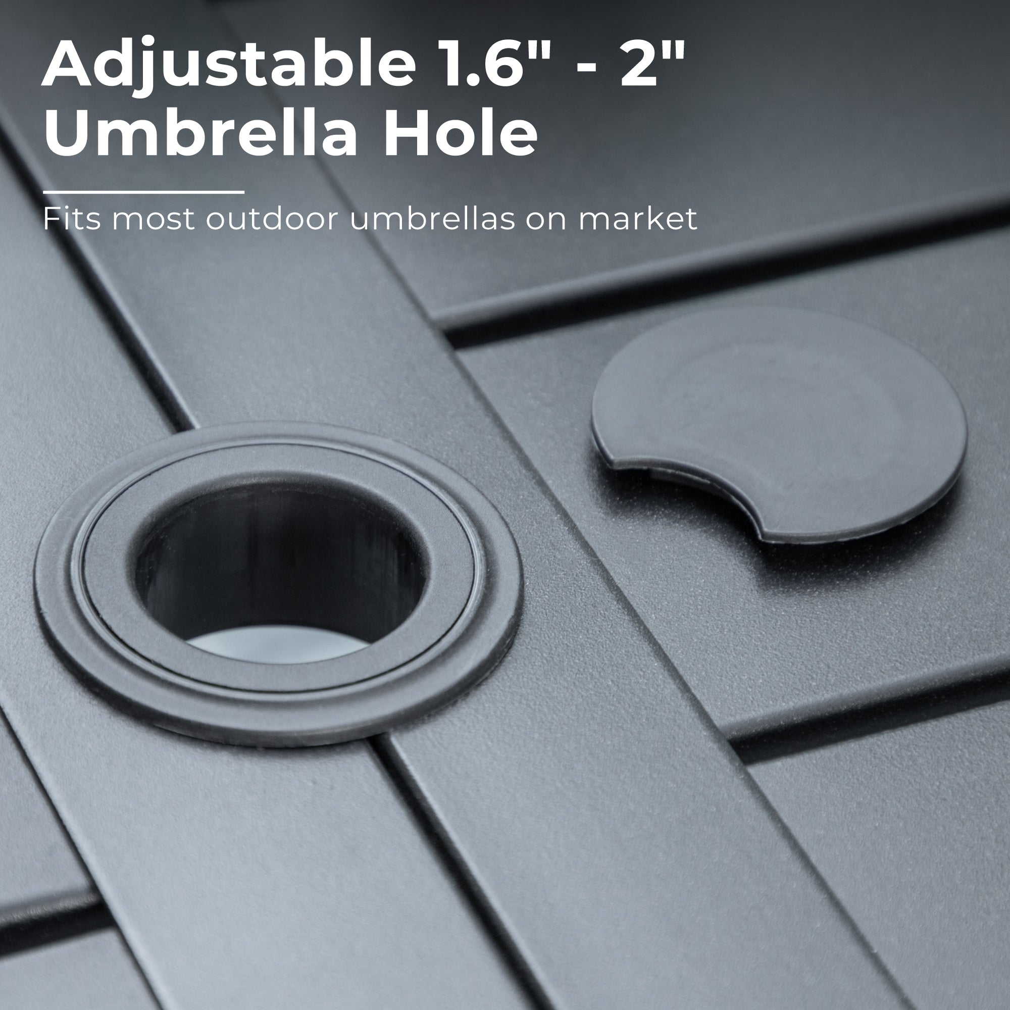 Ensemble de salle à manger d'extérieur surdimensionné de 7 pièces avec 6 chaises rembourrées et une table rectangulaire de 60 pouces