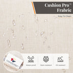 Ensemble de salle à manger d'extérieur surdimensionné de 7 pièces avec 6 chaises rembourrées et une table rectangulaire de 60 pouces