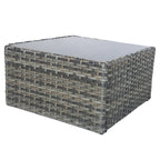 Ensemble de patio en osier 7 pièces avec canapé sectionnel en rotin et coussins