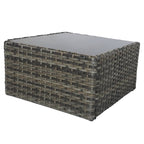 Ensemble de patio en osier 7 pièces avec canapé sectionnel en rotin et coussins