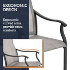 Ensembles de salle à manger de patio en textilène 7 pièces pour la vie en plein air