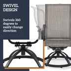 Ensembles de salle à manger de patio en textilène 7 pièces pour la vie en plein air