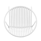 Ensemble de salle à manger d'extérieur moderne 7 pièces avec chaises empilables, blanc